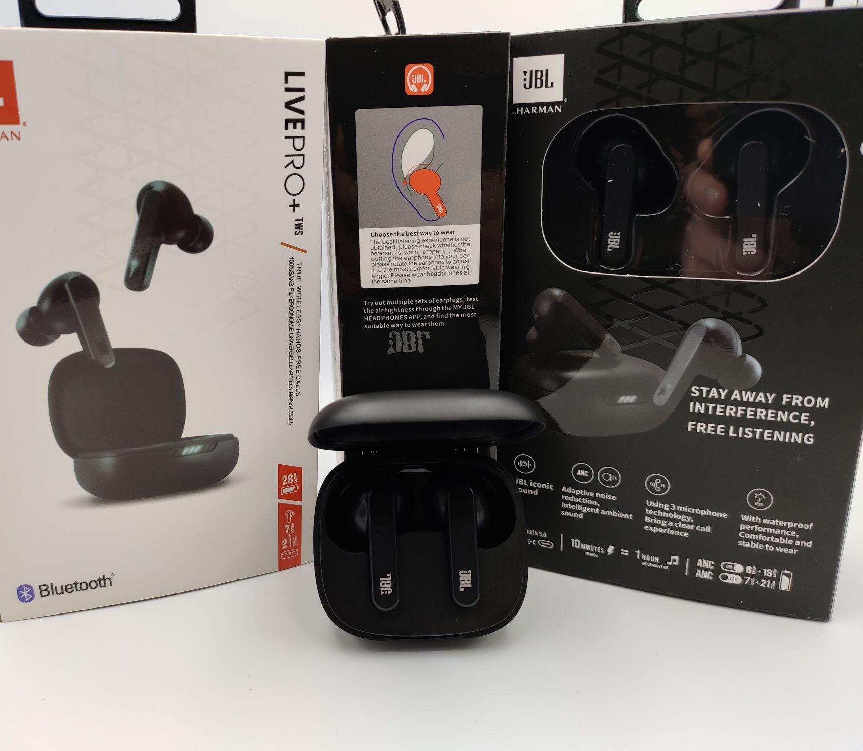 Навушники безпровідні JBL Live Pro+ TWS чорного кольору