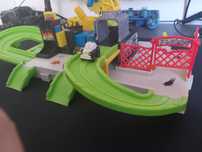 Pista + transportadora + 3 carros Trash Wheels