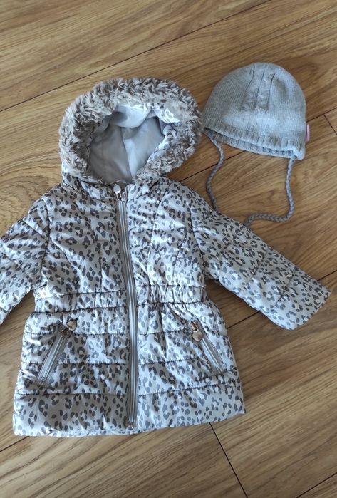 Kurtka niemowlęca jesienna zimowa 80 i czapka