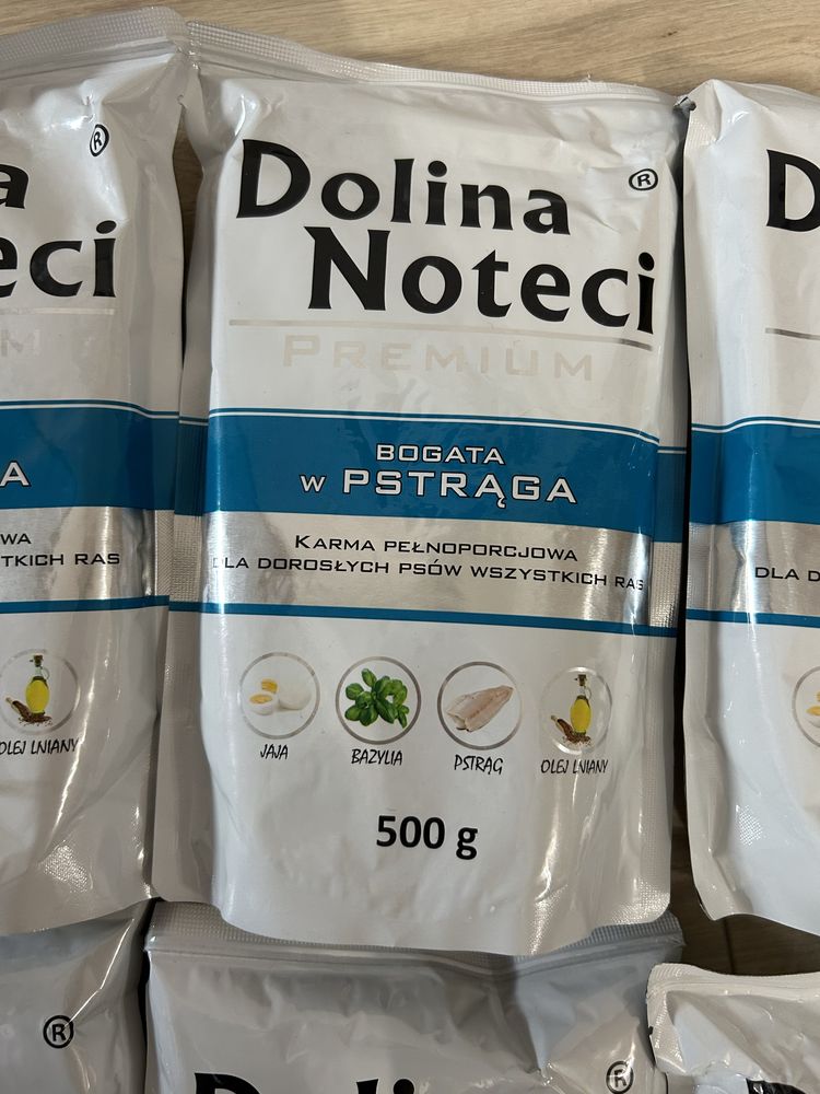 Karma mokra Dolina Noteci 8 saszetek 500 gram (4xpstrąg, 4xdorsz)