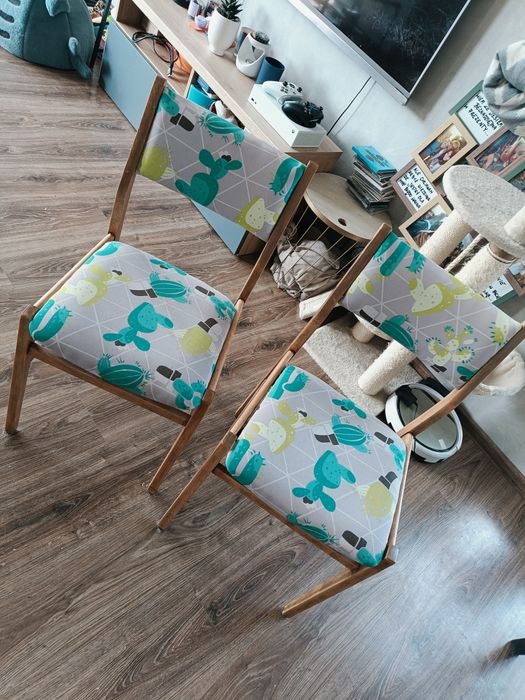 Krzesła z prl-u po renowacji 6szt