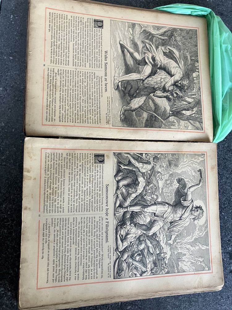 Pismo Święte w obrazach 100 letnie  1930 rok antyk dzieło