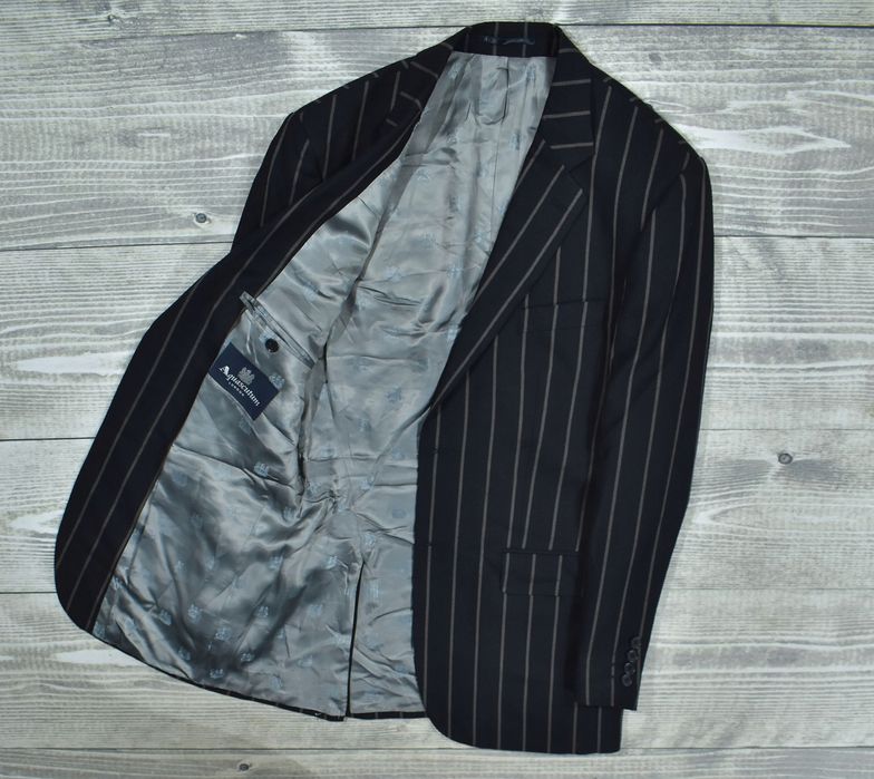 Aquascutum Wełniana Marynarka W Paski 42R / 52