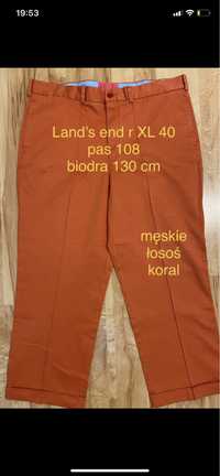 Land’s end 40 XXL męskie spodnie chinosy łosoś koral pas108cm