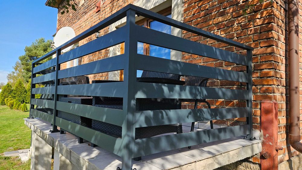 BALUSTRADA ALUMINIOWA, malowana proszkowo, tarasy, balkon, Śląskie