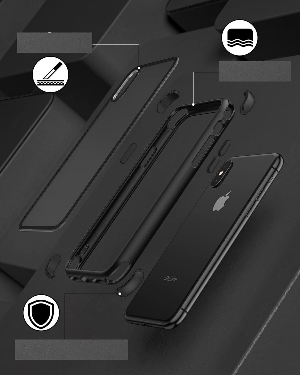 etui do iphone x iphone xs silikonowe case czarny