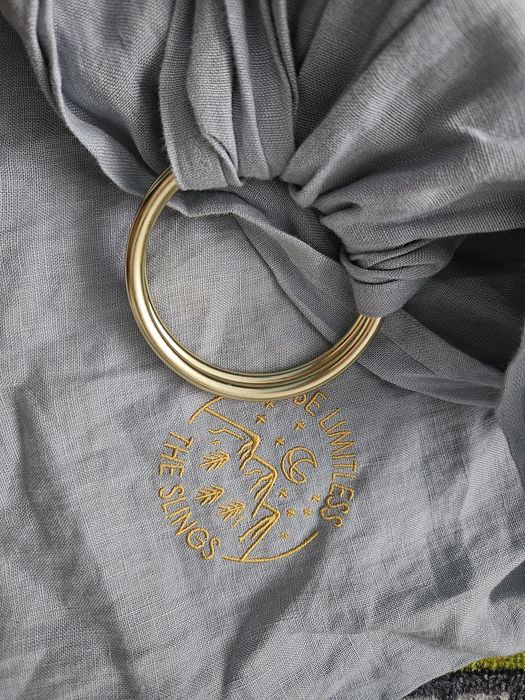 Chusta kółkowa marki The Slings lniana Ocean Blue nowa