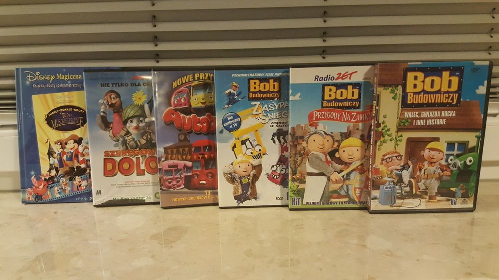 Bajki filmy Disney DVD Bob Budowniczy Trzej muszkieterowie