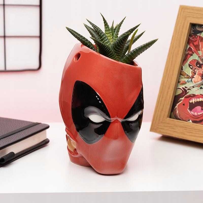 Przybornik Na Biurko MARVEL DEADPOOL HEAD Głowa Doniczka Nowy Poznań