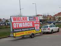 Reklama mobilna, przyczepy reklamowe z nagłośnieniem. PROFESJONALNIE