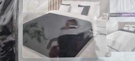 Narzuta dwustronna na łóżko Alisa 220x240 czarno biała Eurofirany