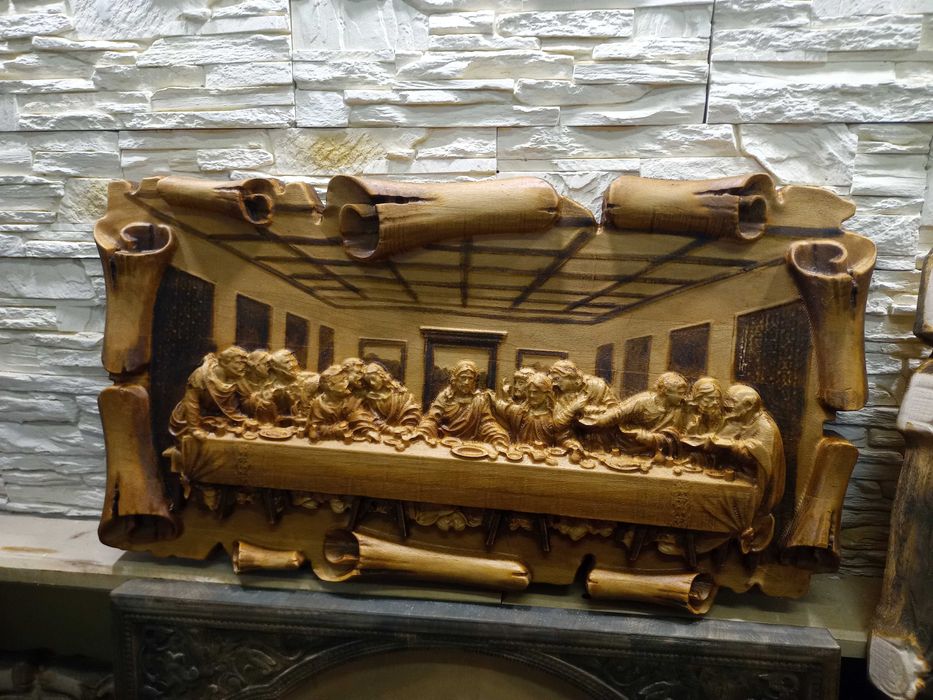 Ostatnia Wieczerza- Plaskorzezba-Drewno