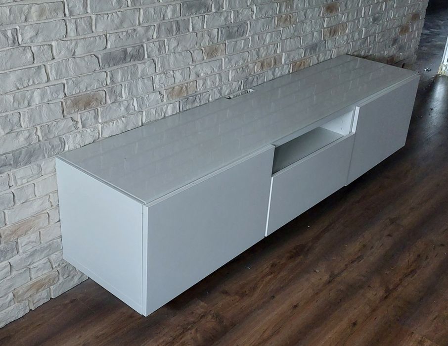 Szafka Pod Telewizor  IKEA BESTA Szafka pod TV, biały/Lappviken 180 cm