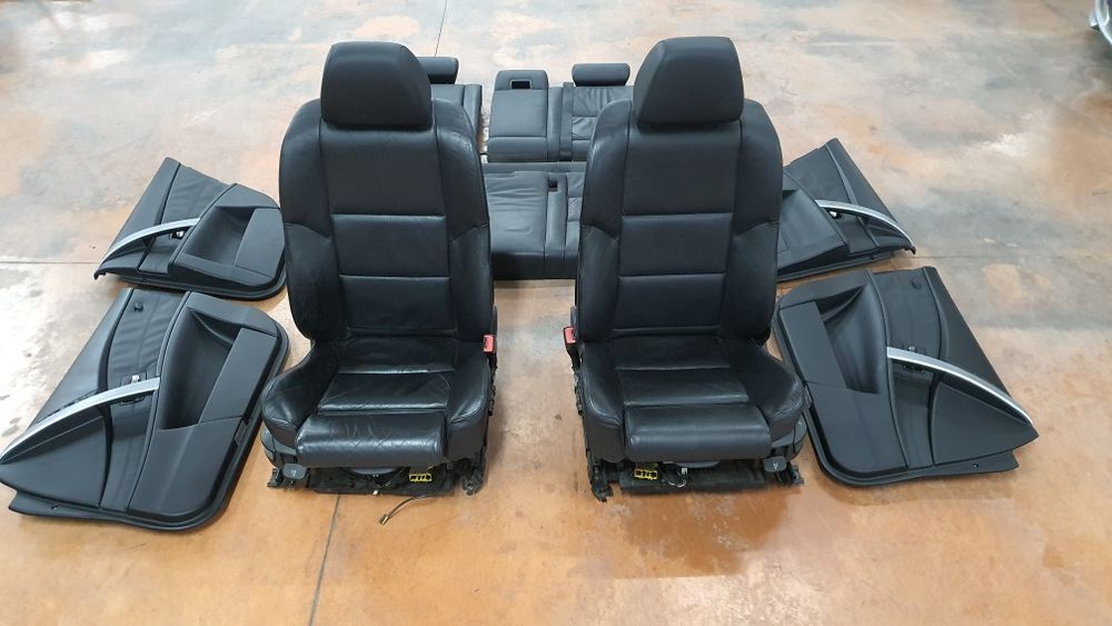 Interior Bmw E61 bancos forras kit pack M Touring pele preta my bmw