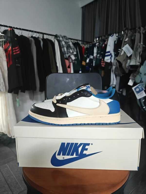 TravisScott\Jordan1*Retro*DamskieNikeAIrniebieski UnisexTrampki.39
