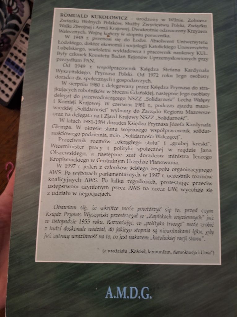 W cieniu Prymasa Tysiąclecia Z Romualdem Kukołowiczem rozmawia Bączek