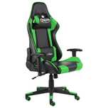 Obrotowy Fotel Gamingowy, Zielony, Pvc