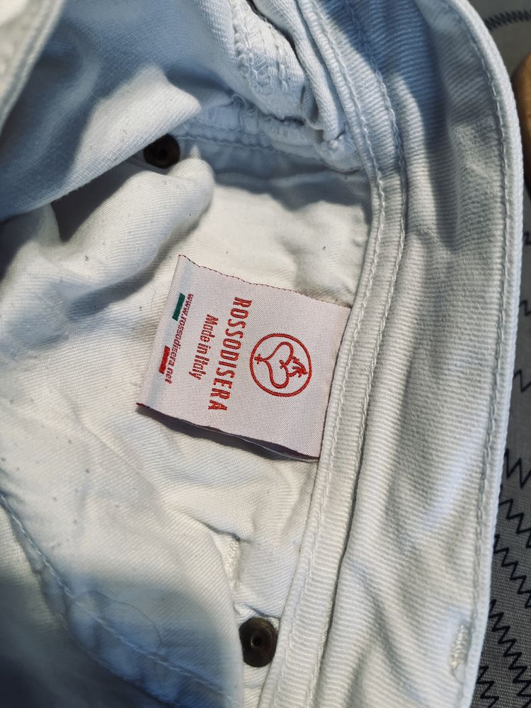 Jeans Rossodisera białe damskie M