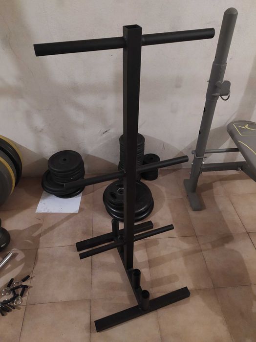 Suporte para Discos/Pesos e Barras de Musculação