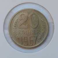 D ,, 20 kopiejek 1967 CCCP - stan UNC - 1/5 rubla starocie wyprzedaż