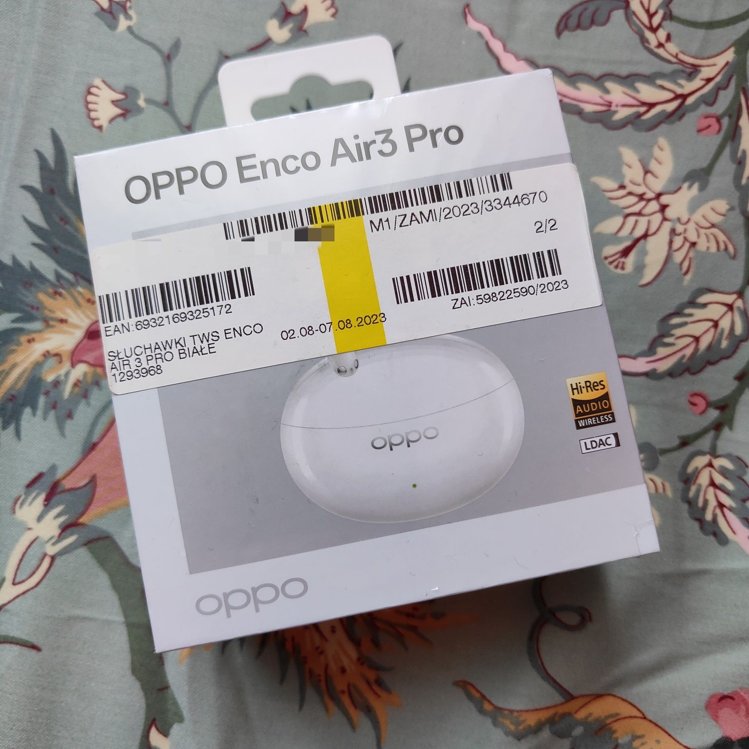 Słuchawki bezprzewodowe OPPO Enco Air3 pro douszne białe nieużywane no
