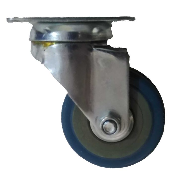 Колесо візка поворотне D50/D75/D100/D120мм гумовий з майданчиком