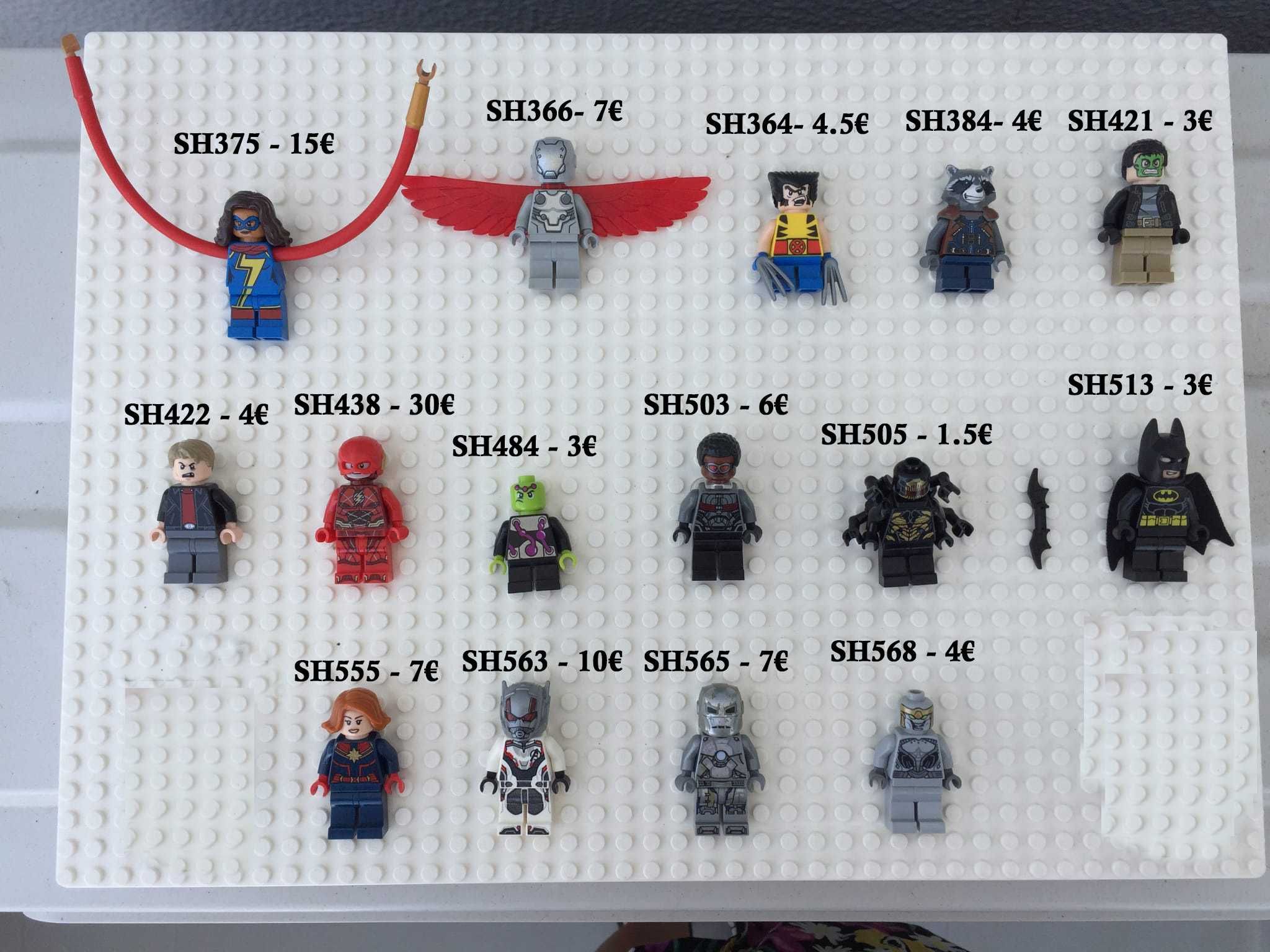 Minifiguras Ninjago e Super Heroes (Marvel, DC)