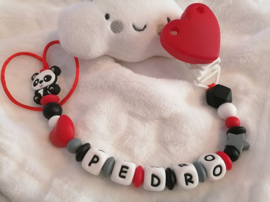 Prendedor de chucha personalizado em silicone alimentar
