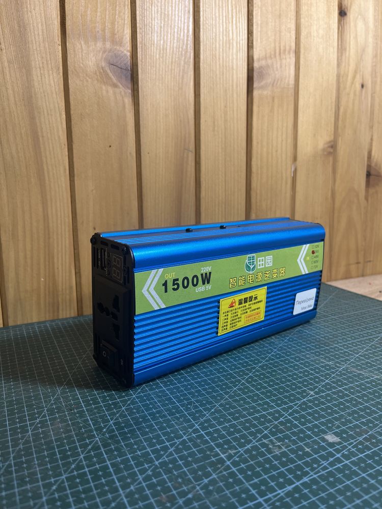 Інвертор 12 24V 220V 1500W (500W) автономне живлення