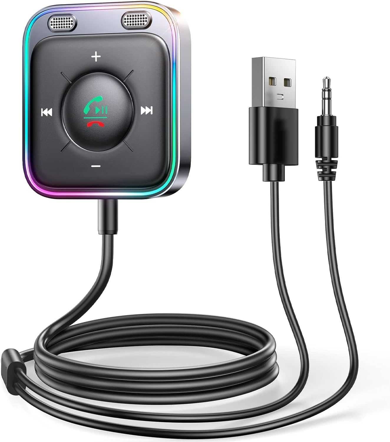 Aux Bluetooth adapter samochodowy z zestawem głośnomówiącym [2283]