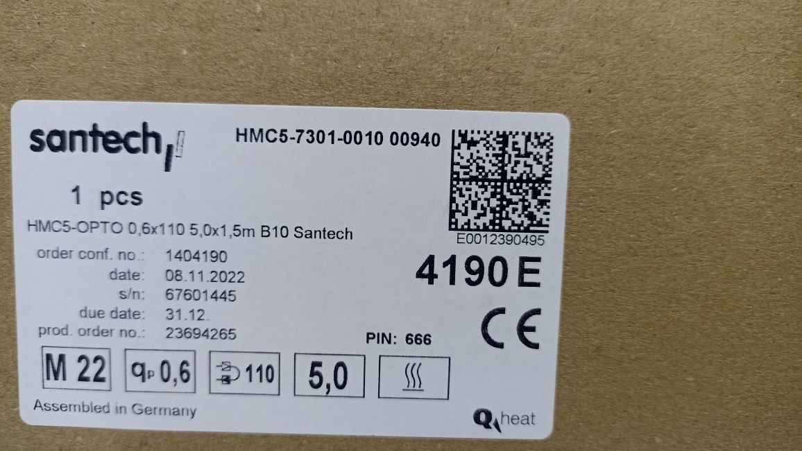 Ciepłomierze SANTECH Q heat 5,5-powrót 36 szt