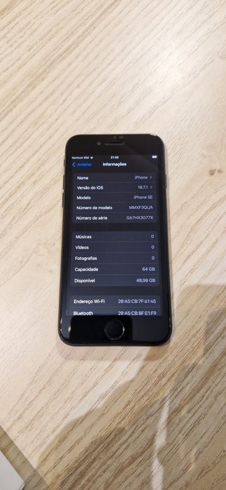iPhone SE (2022) cor Preto