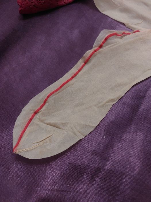 Pończochy damskie dekor czer