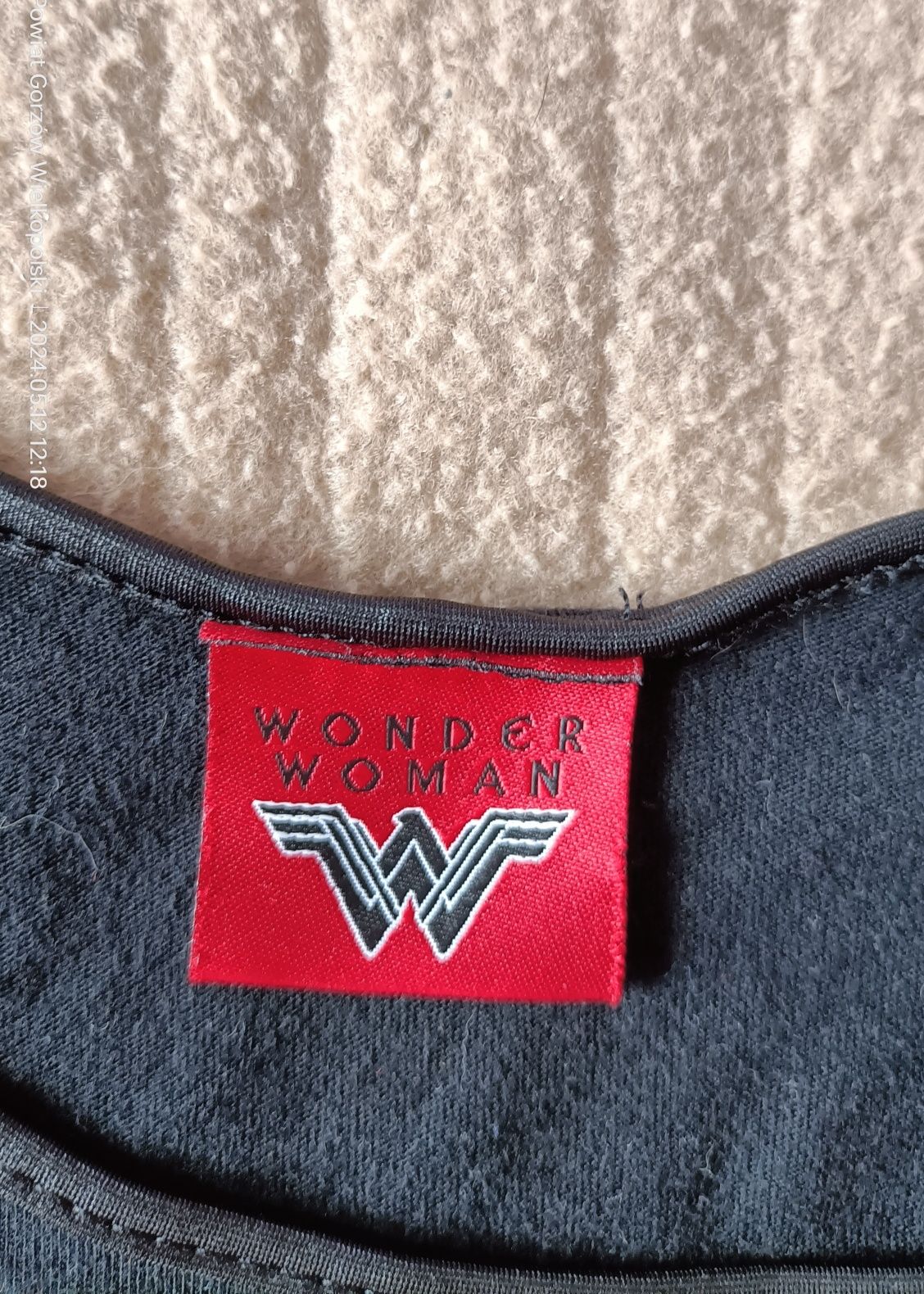 Bawełniana koszulka bez rękawów z aplikacją. Wonder Woman