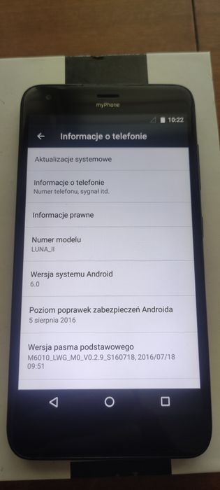 MyPhone Luna II z pudełkiem i ladowarką