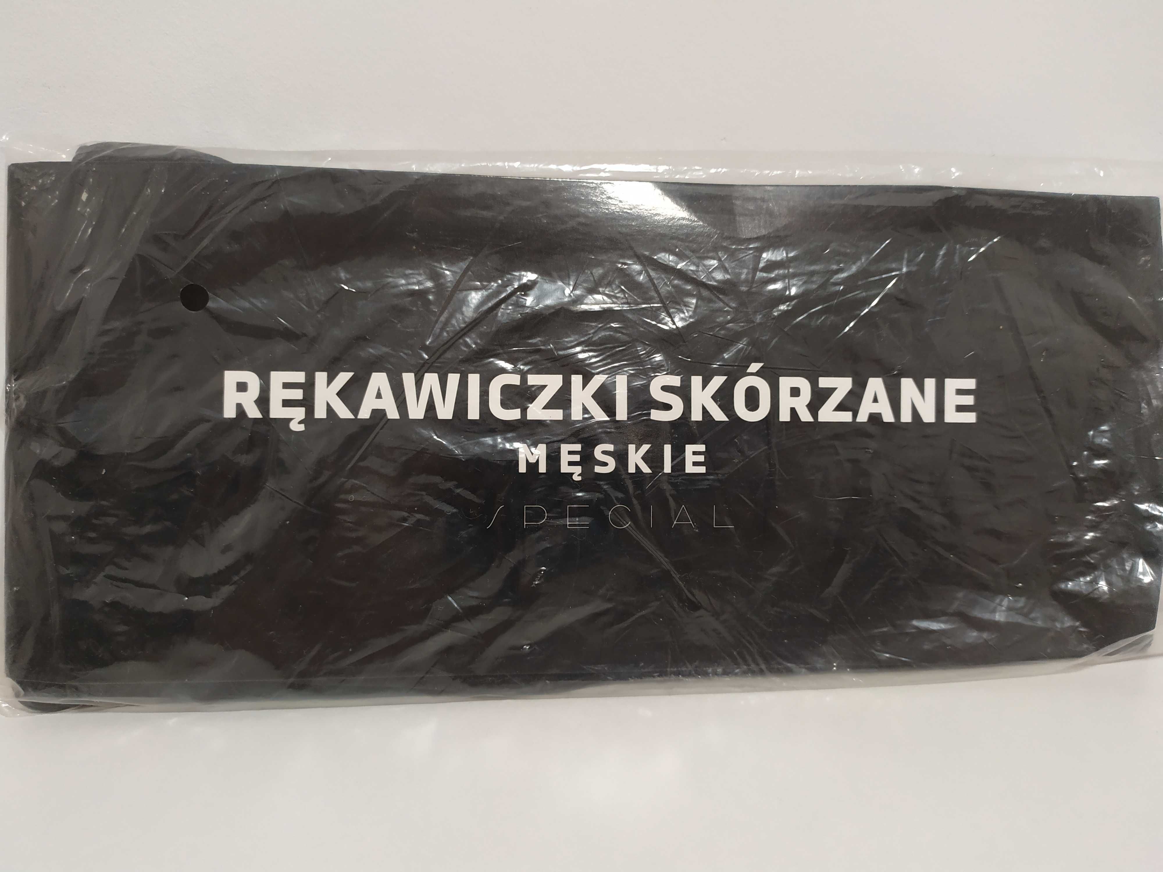 Męskie rękawiczki touchscreen skórzane skóra czarne XXL Warszawa