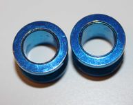 TUNELE niebieskie metalowe stal plug tunel komplet odkręcane 10mm