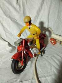 Мотоцикл мотоциклист игрушка на дистанционном управлении СССР
