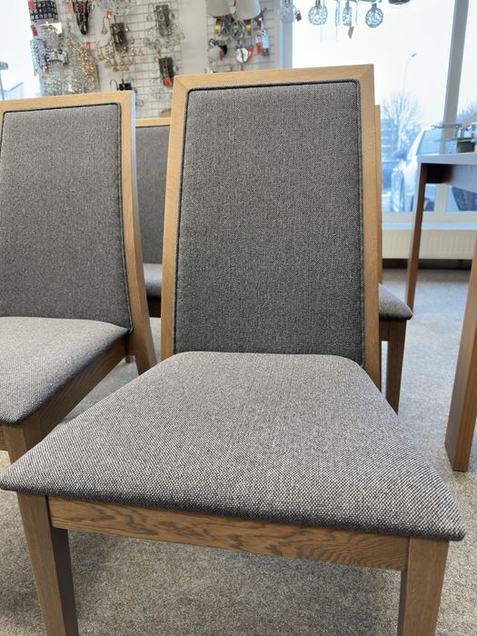Nowe krzesla Paged brewno tkanina