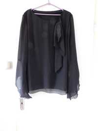 Nowa elegancka bluzka damska, kolor czarny, duży rozmiar XXL