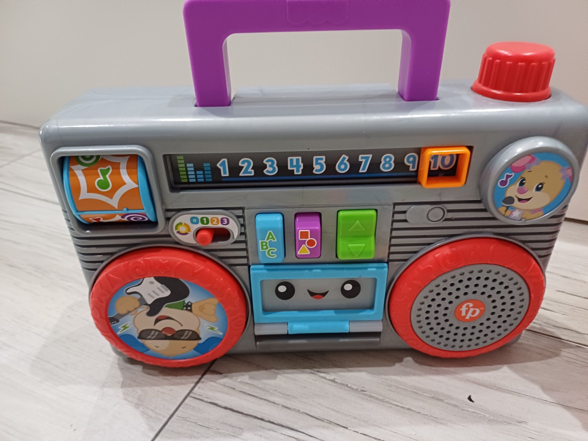 Zestaw zabawek Fisher Price, radio, pianino, pad, zabawki interaktywne