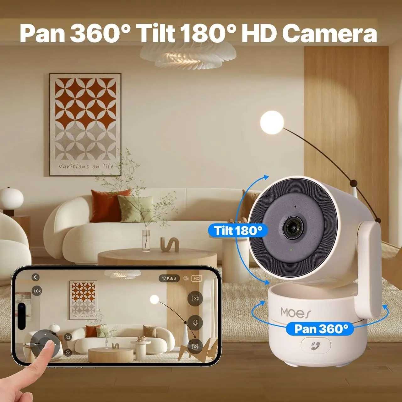 360 Поворотна Wi-Fi камера відеоспостереження + радіоняня