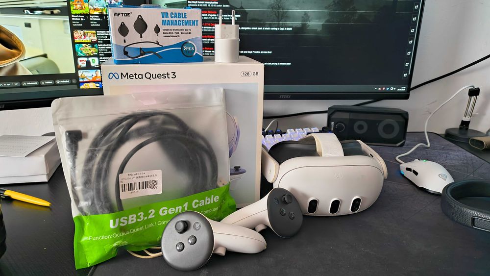 Gogle VR META Quest 3 128GB + Dodatki