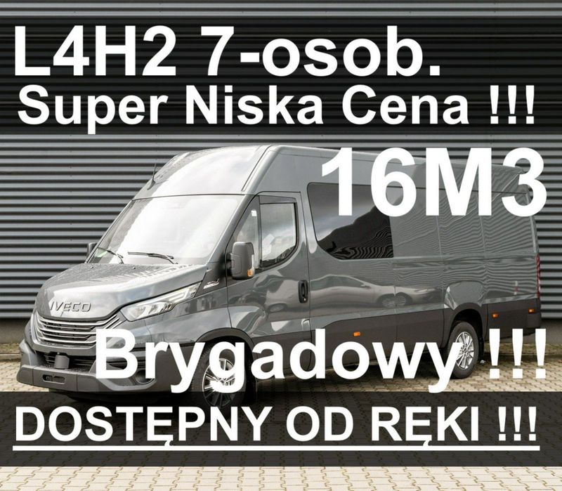 Iveco Daily 35S18 H  L4H2 16M3 7-osob. Brygadowy Pakiet StyleComfort Plus2323 zł SuperCena