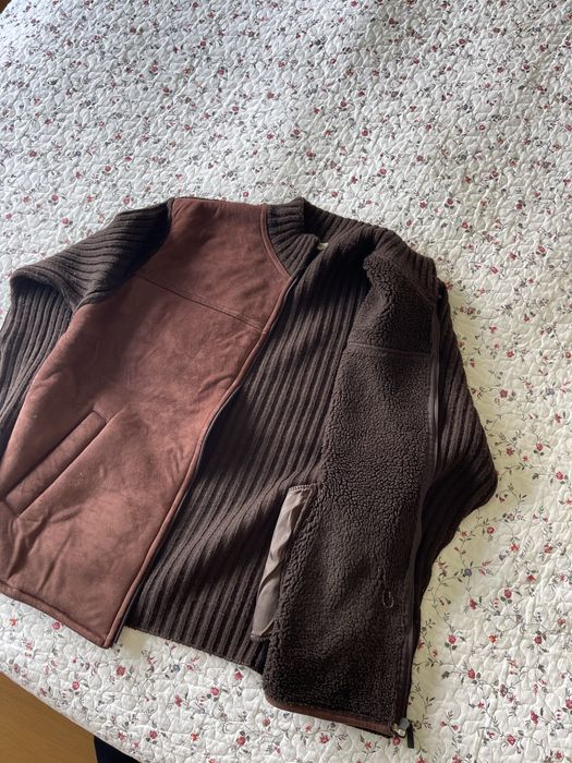 Casaco pele e lã