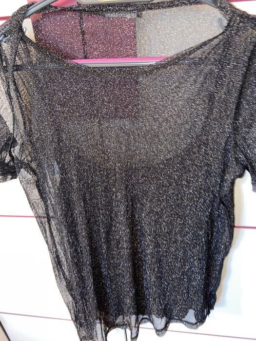 Brokatowa bluzka Mohito S viral święta sylwester