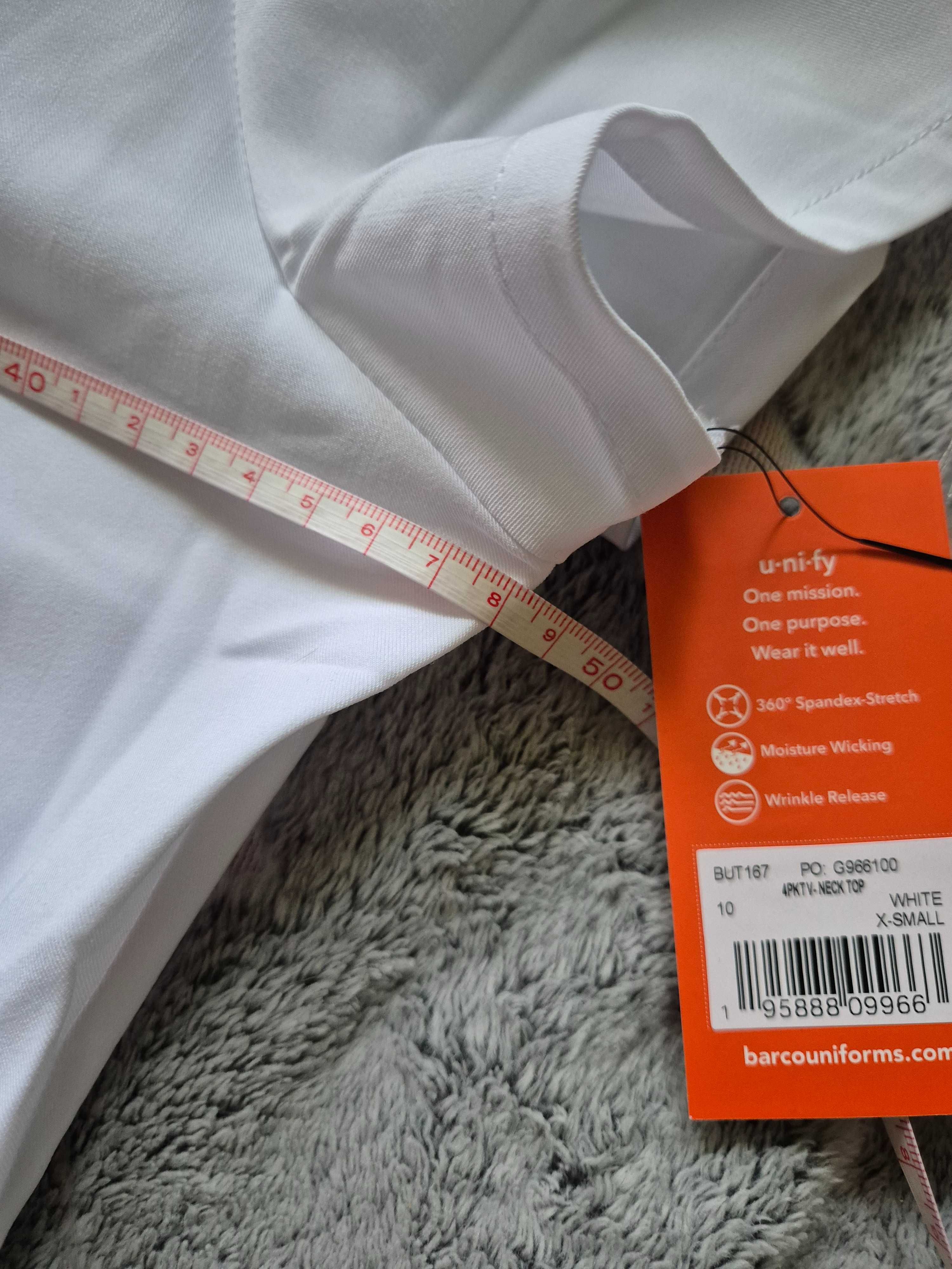 Jasny uniform komplet Barco USA XS eu S z rayon joggery pielęgniarka