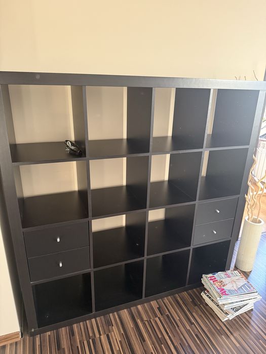 Regał Ikea Kallax 147x147 cm plus szuflady