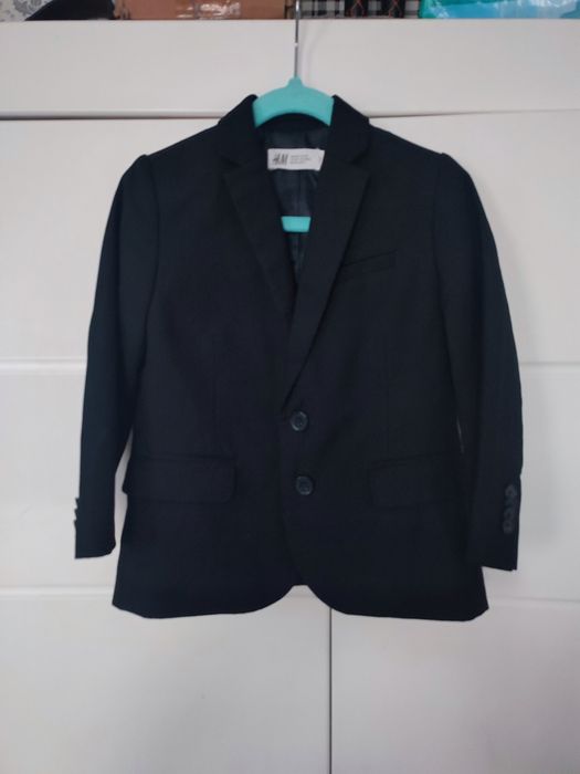 Czarna elegancka marynarka chłopięca rozmiar 104 H&M