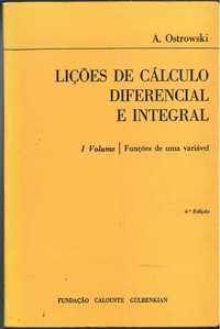 Lições de Calculo Diferencial e Integral - I Volume -  Dezembro 1981